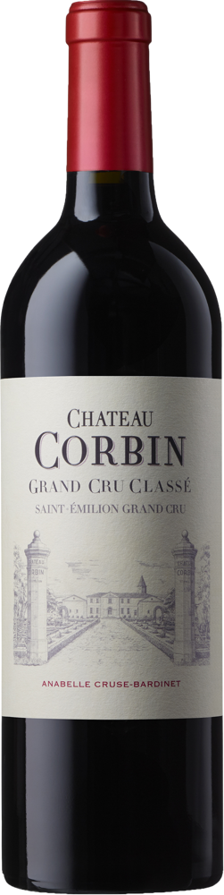2018 Château Corbin, Grand Cru Classé St-Emilion bottle shot.
