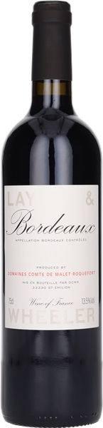 2019 Lay & Wheeler Bordeaux by Domaines Comte de Malet Roquefort