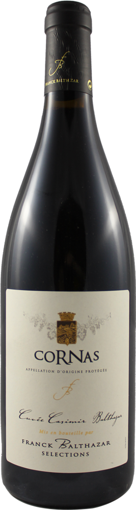 2023 Cornas Cuvée Casimir Balthazar, Franck Balthazar bottle shot.