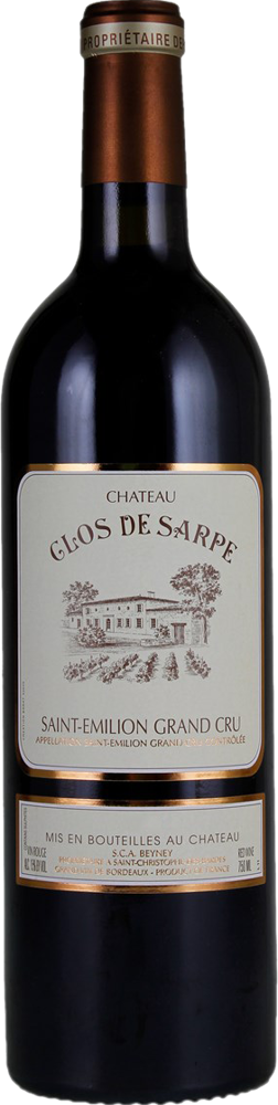 2020 Clos de Sarpe, St-Emilion bottle shot.