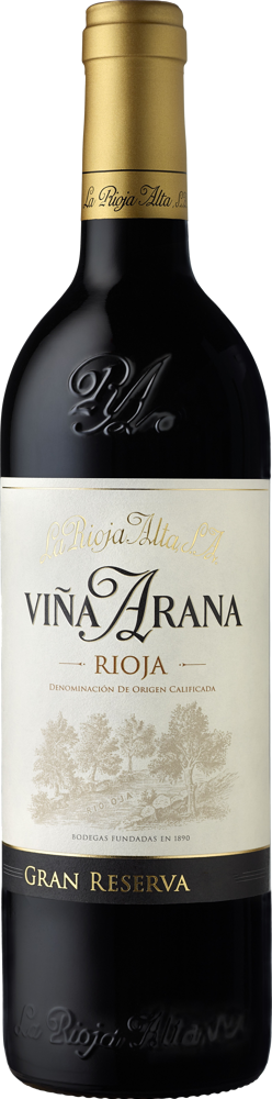2012 Viña Arana Gran Reserva, La Rioja Alta, Rioja bottle shot.