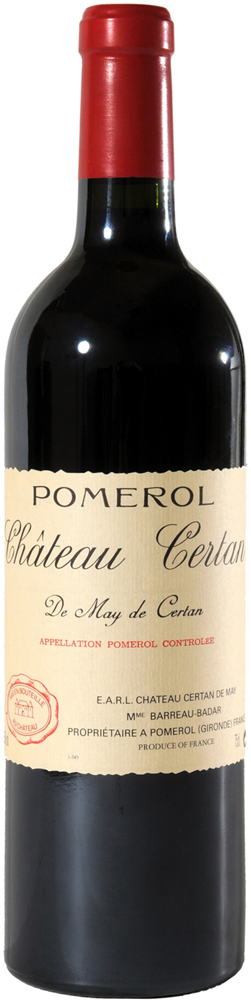 2019 Château Certan de May, Pomerol bottle shot.