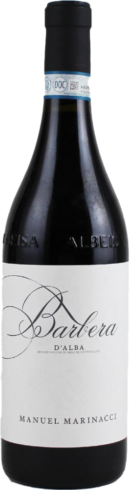 2020 Barbera d'Alba, Manuel Marinacci bottle shot.