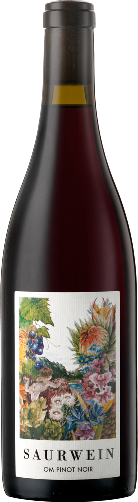 2022 Om Pinot Noir, Jessica Saurwein, Villiersdorp bottle shot.