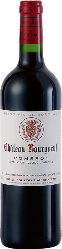 2021 Château Bourgneuf, Pomerol bottle shot.