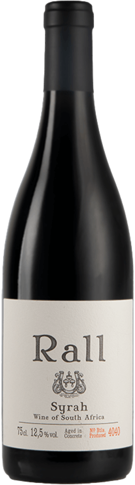 2023 Syrah, Rall Wines, Swartland bottle shot.