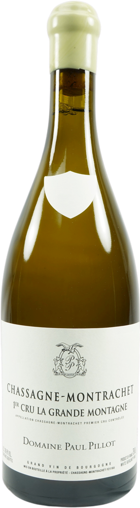 2015 Chassagne-Montrachet 1er Cru La Grande Montagne, Domaine Paul Pillot bottle shot.