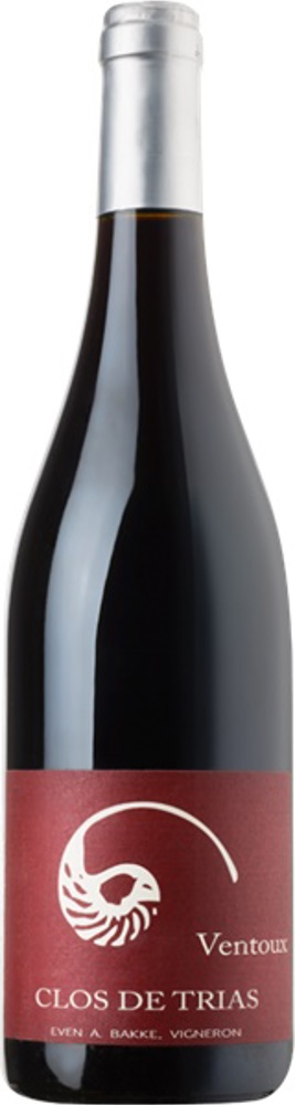 2019 Ventoux, Clos de Trias, Côtes du Ventoux bottle shot.