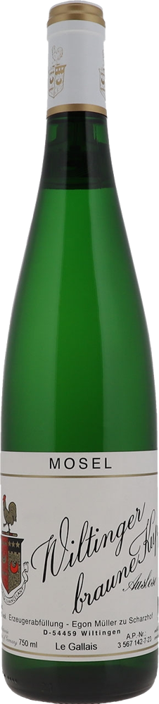 2022 Wiltinger-Braune Kupp Riesling Auslese Le Gallais, Egon Müller, Saar bottle shot.