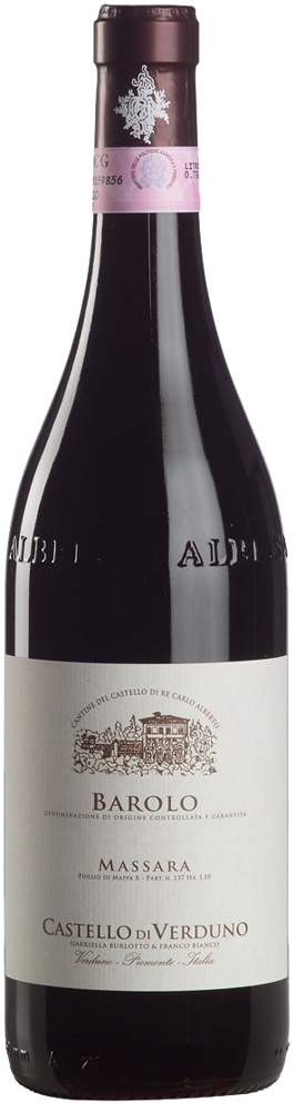 2016 Barolo Massara, Castello di Verduno, Piedmont bottle shot.