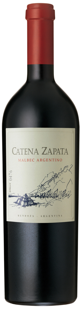 2009 Catena Zapata Malbec Argentino, Mendoza bottle shot.