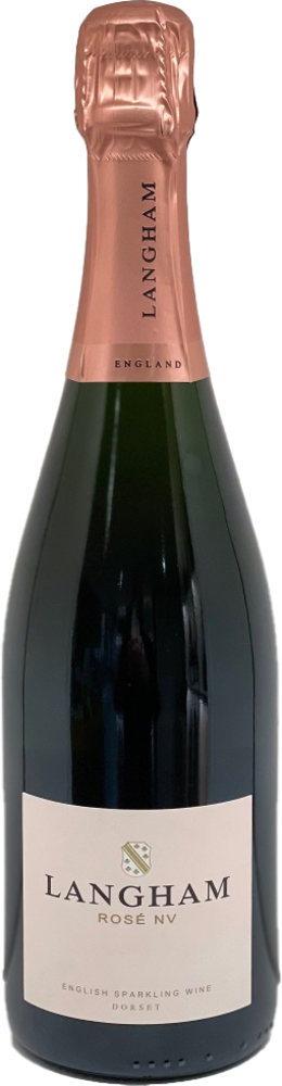 N/V Rosé Extra Brut, Langham Wine Estate, Dorset (2019 Base Vintage) bottle shot.
