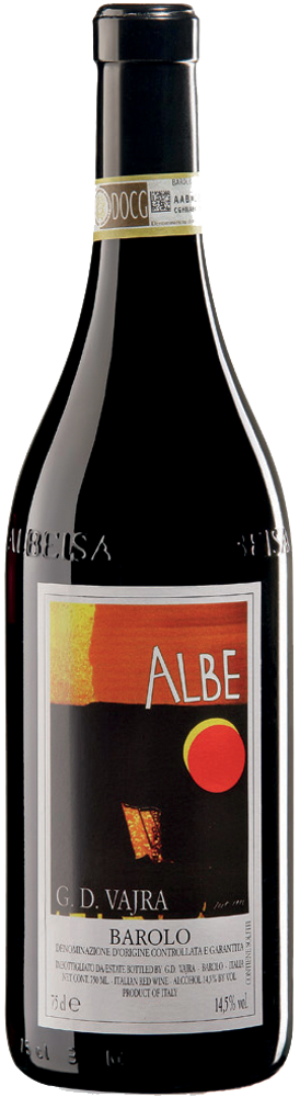2021 Barolo 'Albe', G.D. Vajra bottle shot.