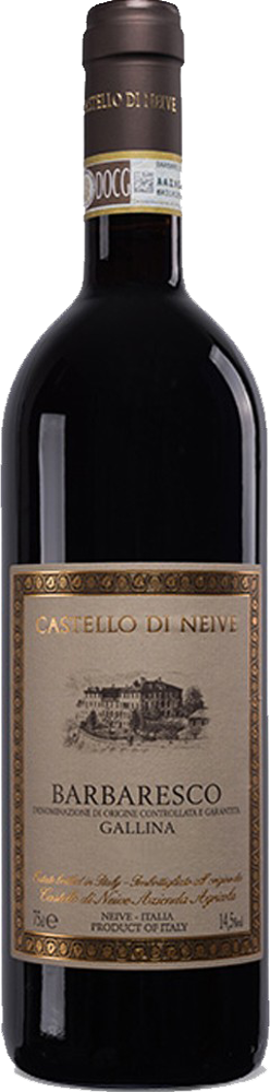 2019 Barbaresco Gallina, Castello di Neive bottle shot.