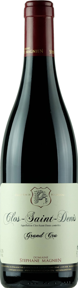 2023 Clos Saint-Denis Grand Cru, Domaine Stéphane Magnien bottle shot.