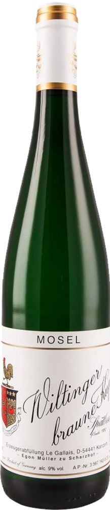2022 Wiltinger-Braune Kupp Riesling Spätlese Le Gallais, Egon Müller, Saar bottle shot.