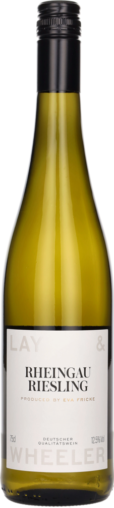 2022 Lay & Wheeler Rheingau Riesling by Eva Fricke bottle shot.