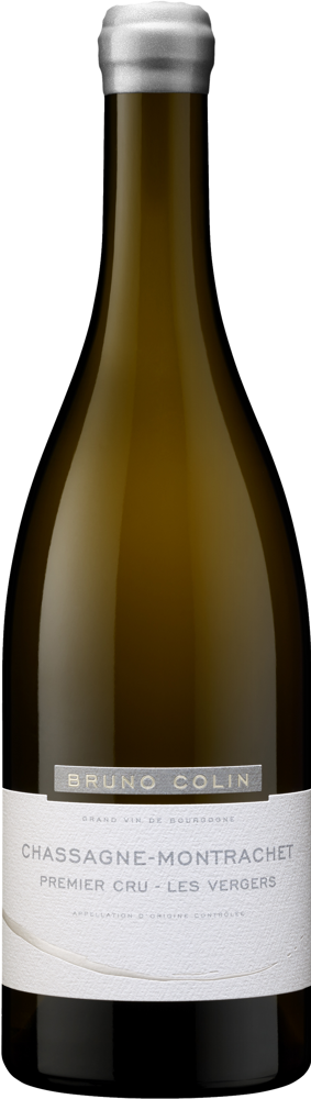 2023 Chassagne-Montrachet 1er Cru Les Vergers, Bruno Colin bottle shot.