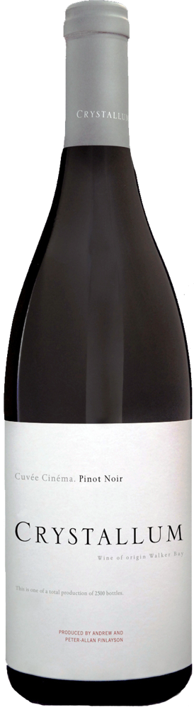 2018 Cuvée Cinema Pinot Noir, Crystallum, Walker Bay bottle shot.