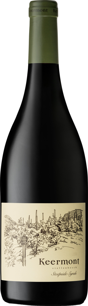 2018 Steepside Syrah, Keermont, Stellenbosch bottle shot.