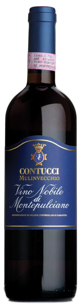 2019 Vino Nobile di Montepulciano Mulinvecchio, Contucci, Tuscany bottle shot.