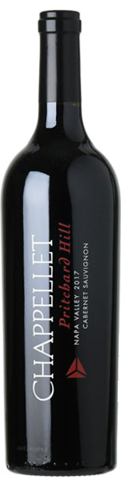 2021 Pritchard Hill Cabernet Sauvignon, Chappellet, Napa Valley bottle shot.