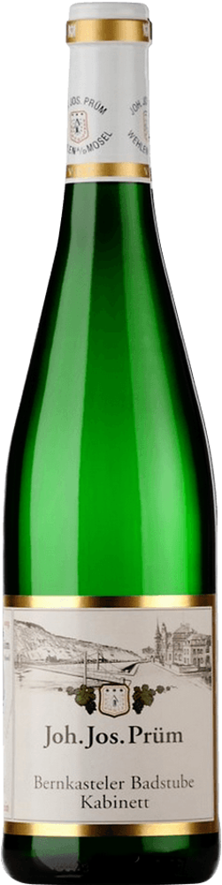2022 Bernkasteler Badstube Riesling Kabinett, Joh. Jos. Prüm, Mosel bottle shot.