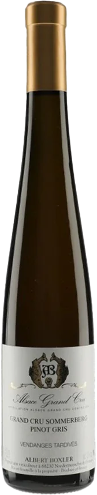 2020 Pinot Gris Grand Cru Sommerberg Vendanges Tardives, Albert Boxler bottle shot.