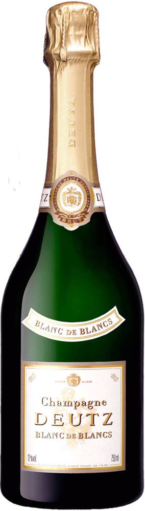 2008 Blanc de Blancs Deutz, Champagne bottle shot.