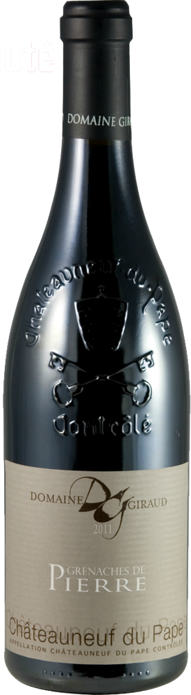 2017 Châteauneuf-du-Pape, Les Grenaches de Pierre, Domaine Giraud bottle shot.