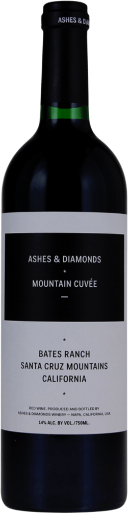 2018 Bates Ranch Mountain Cuvée, Ashes & Diamonds, Santa Cruz Mountains bottle shot.
