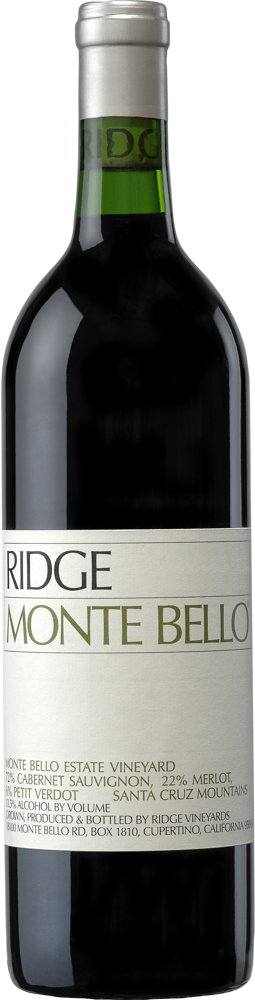 2024 Monte Bello, Ridge Vineyards, Santa Cruz Mountains bottle shot.