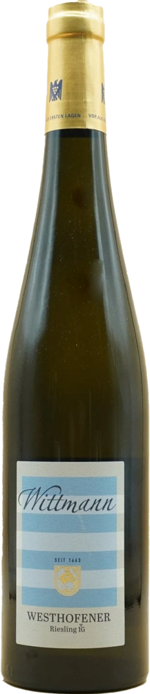 2022 Westhofener Riesling 1G, Wittmann bottle shot.
