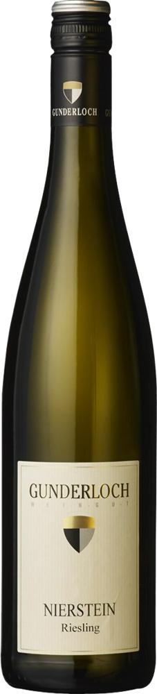 2021 Nierstein Riesling Dry, Gunderloch, Rheinhessen bottle shot.