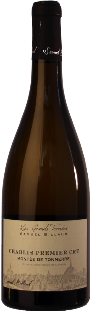 2023 Chablis 1er Cru Montée de Tonnerre, Samuel Billaud bottle shot.