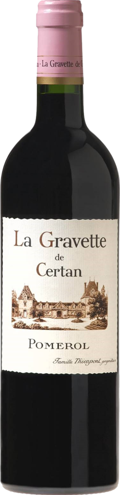 2020 La Gravette de Certan, Pomerol bottle shot.