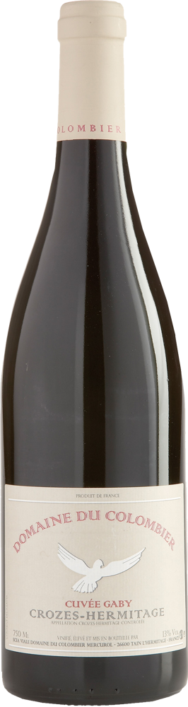 2019 Crozes-Hermitage, Cuvée Gaby, Domaine du Colombier bottle shot.