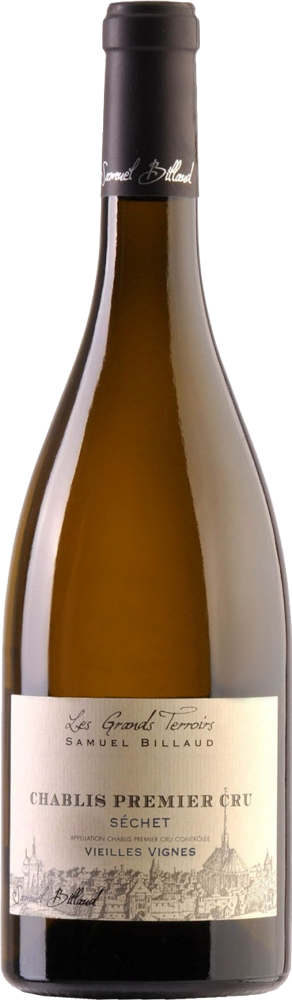 2023 Chablis 1er Cru Séchet, Vieilles Vignes, Samuel Billaud bottle shot.