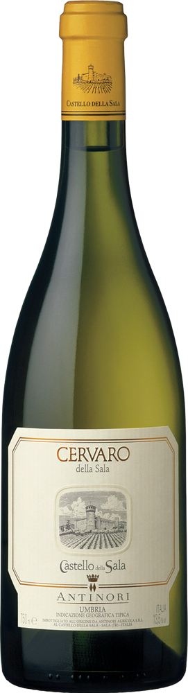 2019 Cervaro, Castello Della Sala, Antinori, Umbria bottle shot.