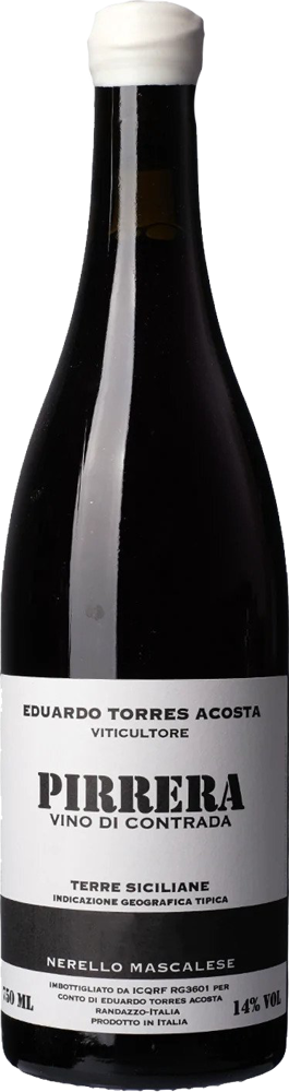 2020 Pirrera, Eduardo Torres Acosta, Sicily bottle shot.