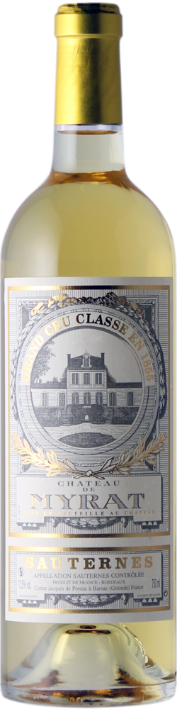 2005 Chateau de Myrat, Sauternes bottle shot.