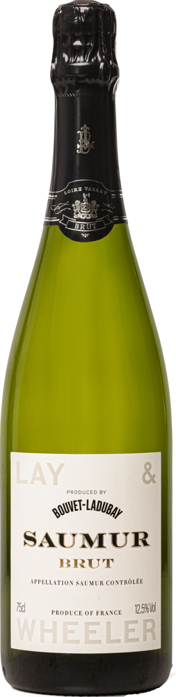 2019 Lay & Wheeler Saumur Brut by Bouvet Ladubay bottle shot.