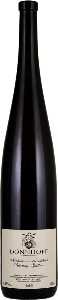 2021 Norheimer Kirschheck Riesling Spätlese, Dönnhoff, Nahe bottle shot.