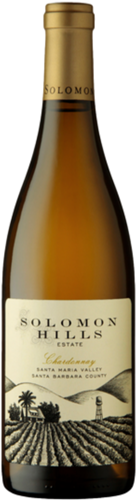 2018 Chardonnay, Solomon Hills Estate, Santa Maria Valley bottle shot.