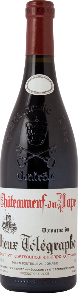 2023 Châteauneuf-du-Pape, Domaine du Vieux Télégraphe bottle shot.