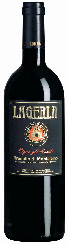 2012 Brunello di Montalcino Riserva, Vigna Gli Angeli, La Gerla bottle shot.