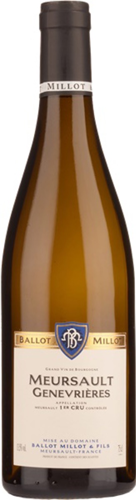 2022 Meursault 1er Cru Genevrières, Domaine Ballot-Millot bottle shot.