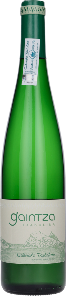2022 Gaintza Txakolina, Bodega Gaintza, Getariako Txakolina bottle shot.