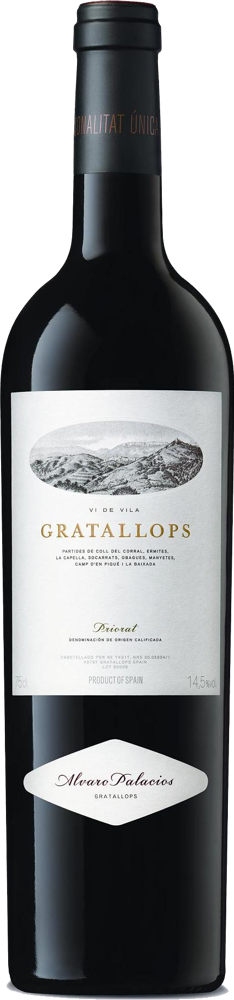 2019 Gratallops Vi di Vila, Álvaro Palacios, Priorat bottle shot.
