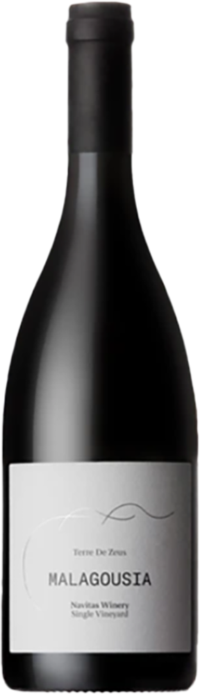 2024 Terre de Zeus Malagousia, Navitas Winery, Pieria bottle shot.
